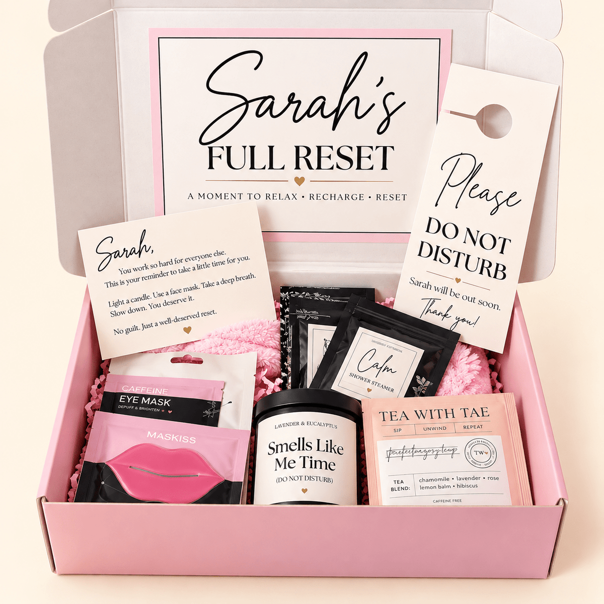Recovery & Self-Care Package For Her - Golden Gift Box