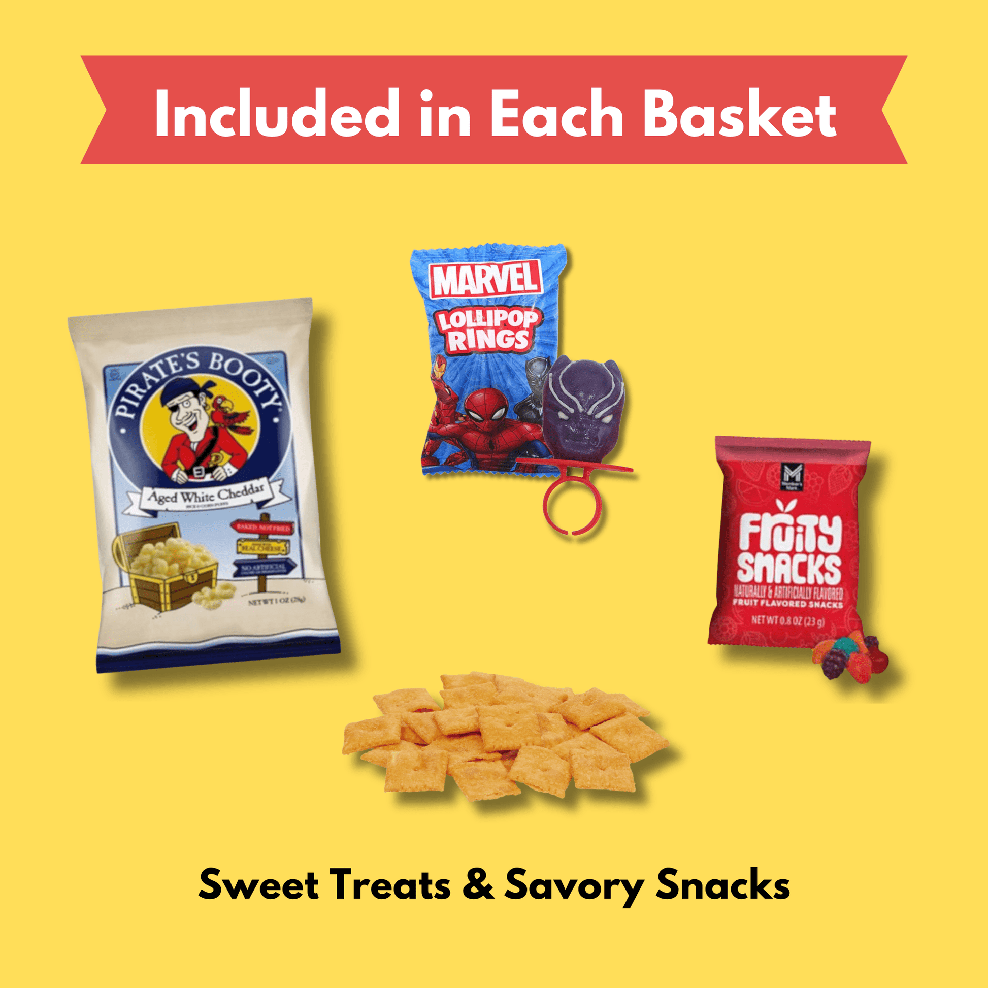 Superhero Easter Gift Basket – Marvel Avengers Easter Basket with Toys & Snacks - Golden Gift Box