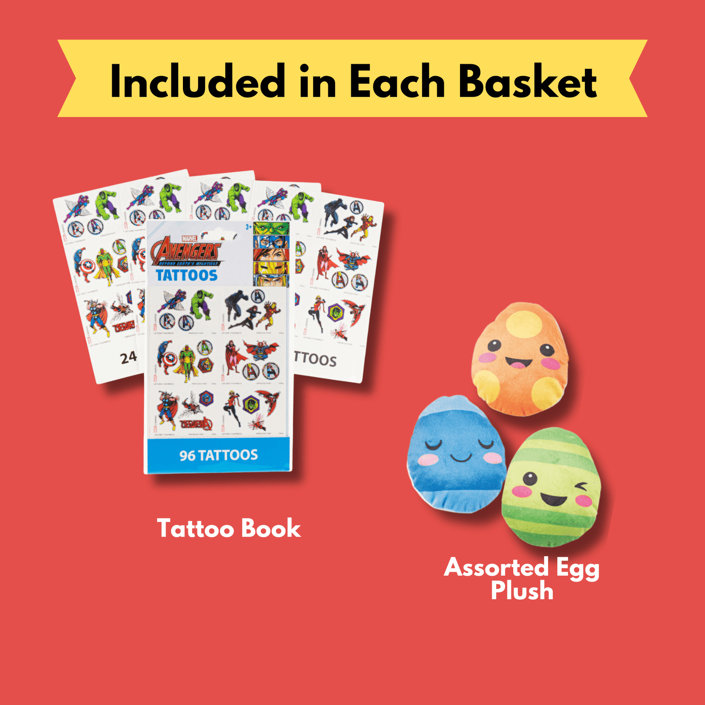 Superhero Easter Gift Basket – Marvel Avengers Easter Basket with Toys & Snacks - Golden Gift Box