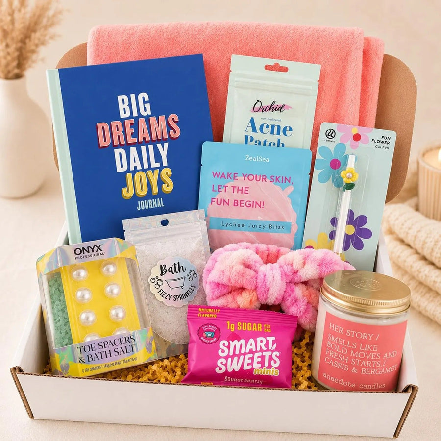 Teen Girl Self Care Gift Box - Golden Gift Box