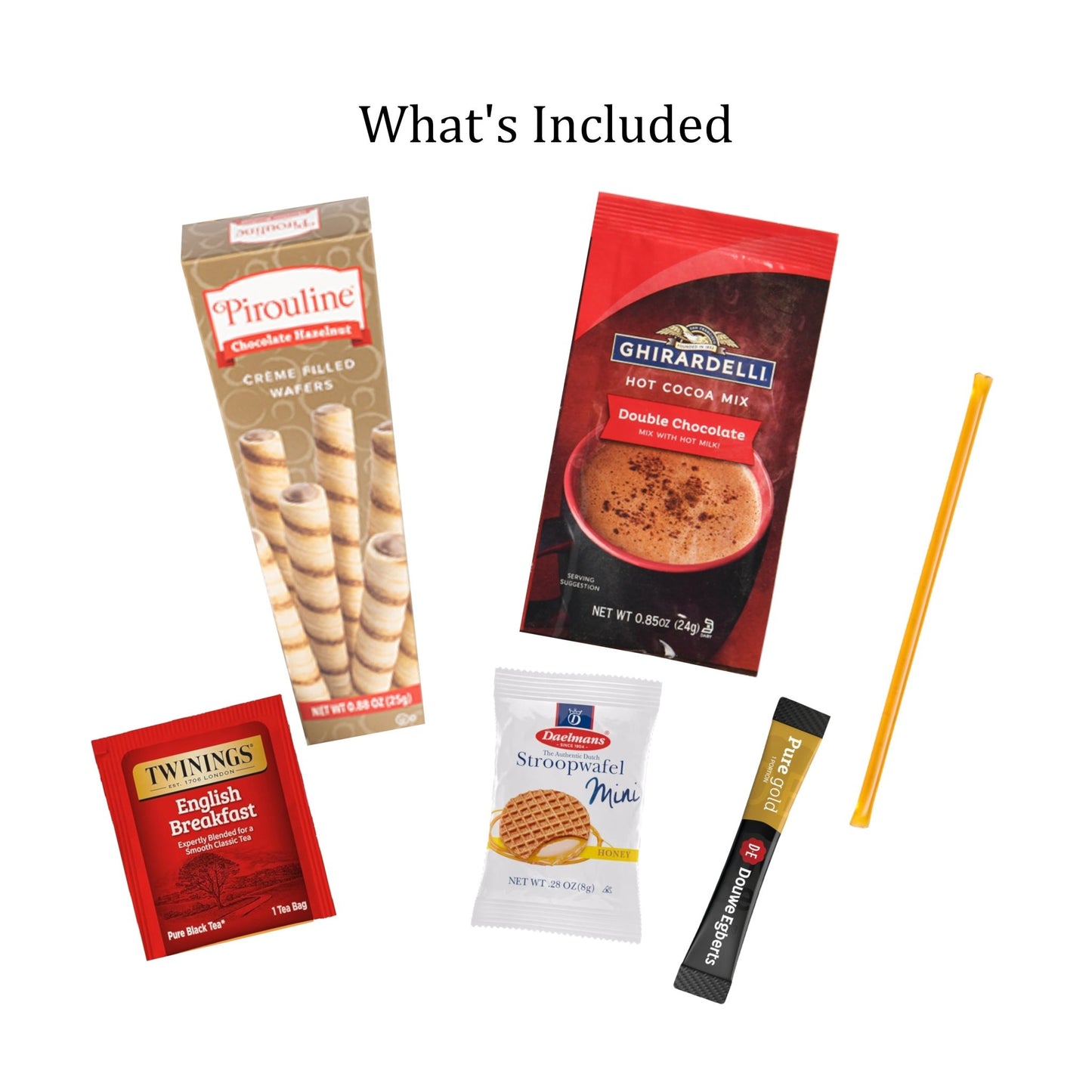 Think Positively Gift Set - Coffee, Tea & Cocoa Gift Box - Golden Gift Box