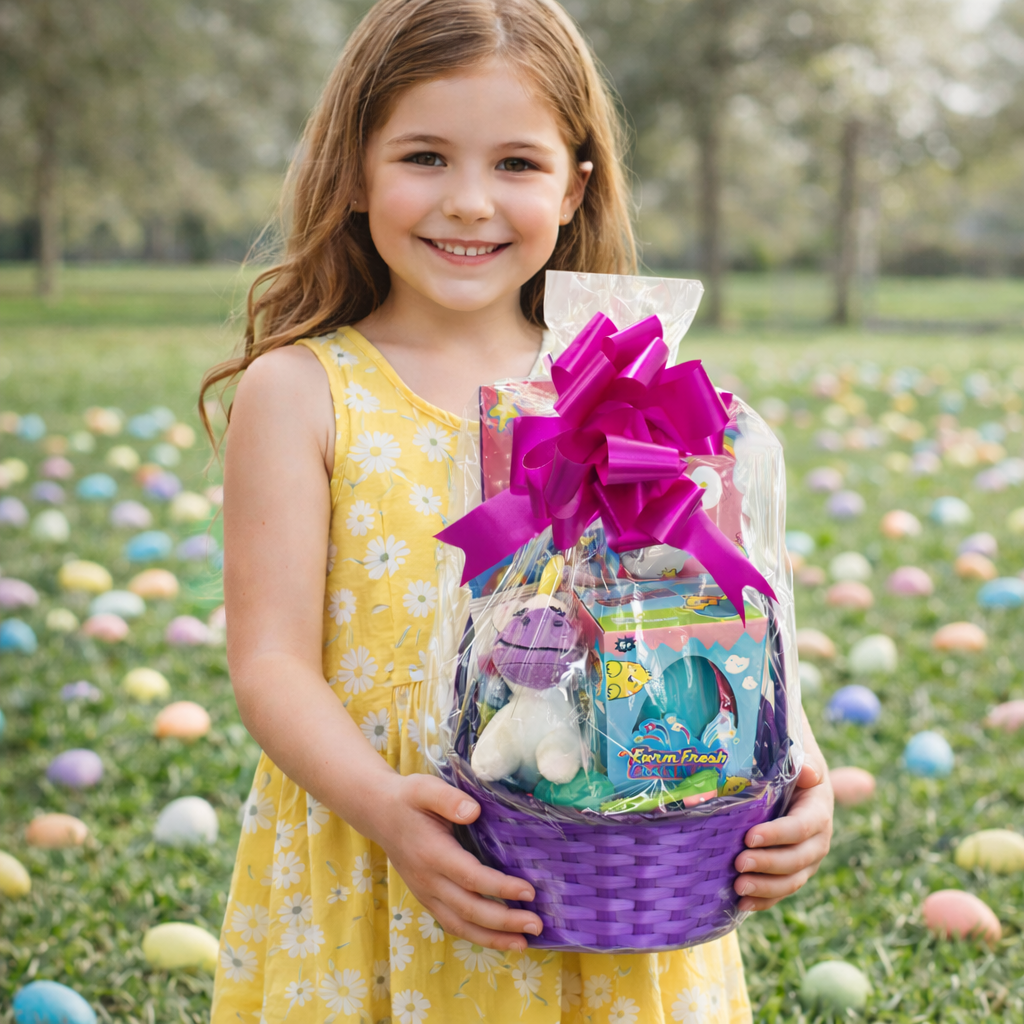 Unicorn Easter Gift Basket – Magical Unicorn Easter Basket with Toys & Treats - Golden Gift Box