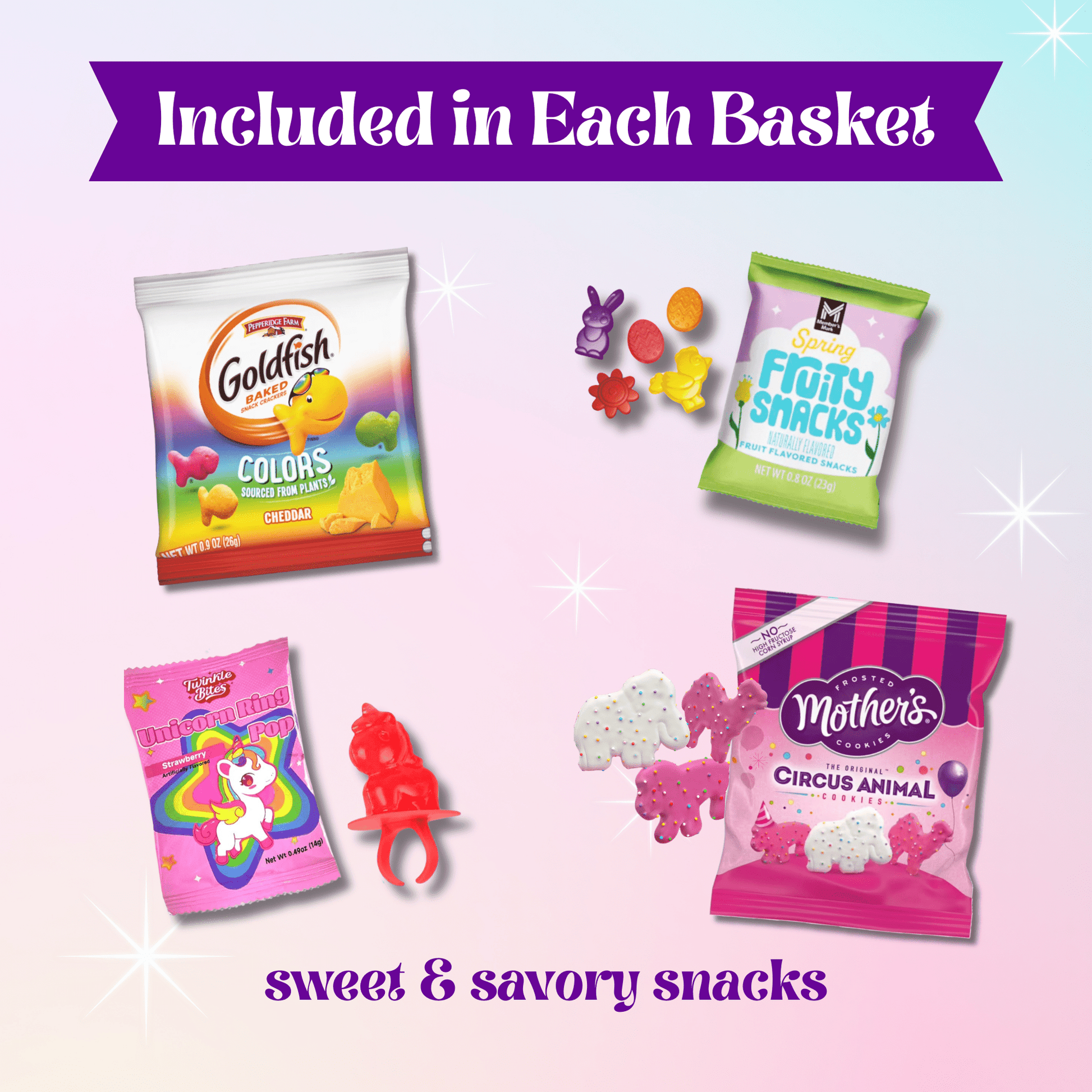 Unicorn Easter Gift Basket – Magical Unicorn Easter Basket with Toys & Treats - Golden Gift Box