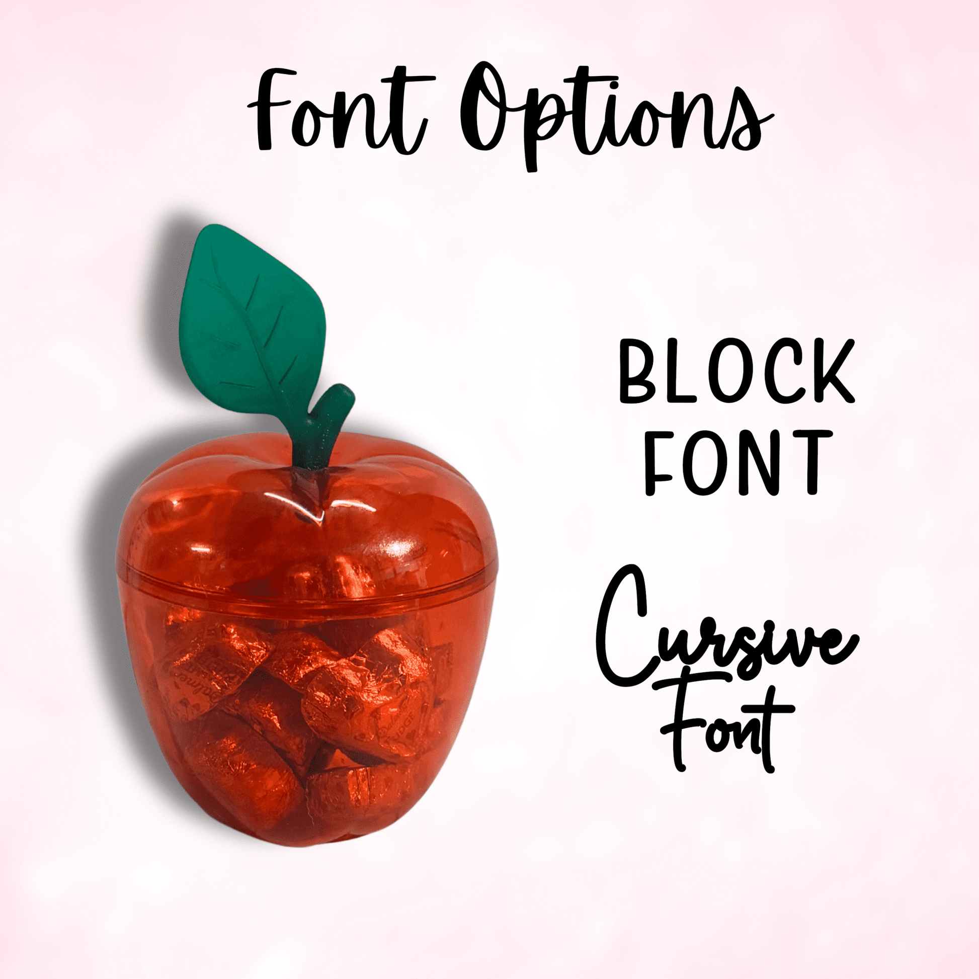 Valentine Teacher Gift – Apple Container with Chocolates & Sticky Notes - Golden Gift Box